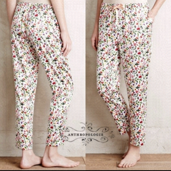 Anthropologie Other - Anthropologie e by Eloise sweet dreams floral satin pajama pants large